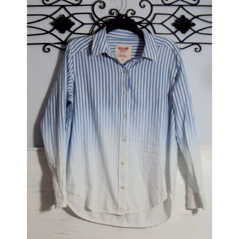 Mossimo Women's Top Size M Long Sleeve Multicolored Striped